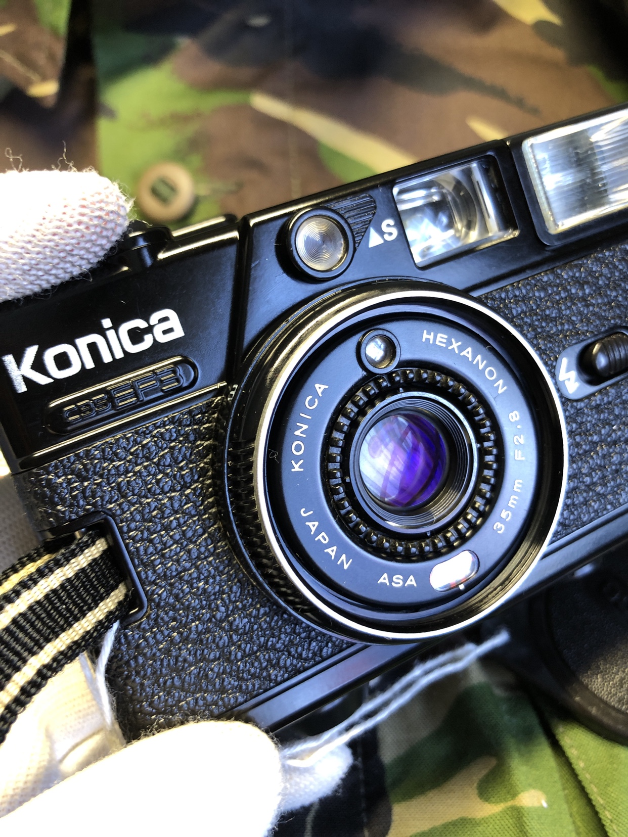 konica柯尼卡C35EF3黑色135胶卷胶片菲林定焦镜头机械中古复古 - 图0
