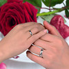 Pure silver 999 sterling silver ring, a pair of rings, couple's finger, men's and women's ring, genuine smooth surface, free engraving
