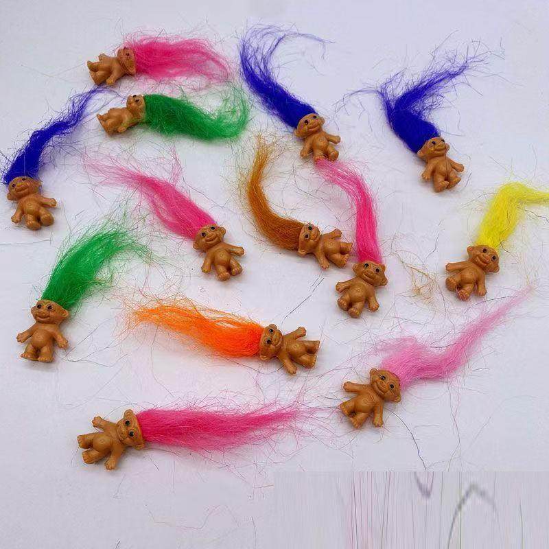 魔发精灵公仔迷你长发小丑娃毛孩塑料扭蛋巨魔娃娃摆件玩偶小玩具,淘宝优惠券,粉丝福利购,淘宝优惠卷