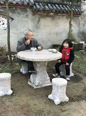 石桌石凳花岗岩大理阳台室外茶台