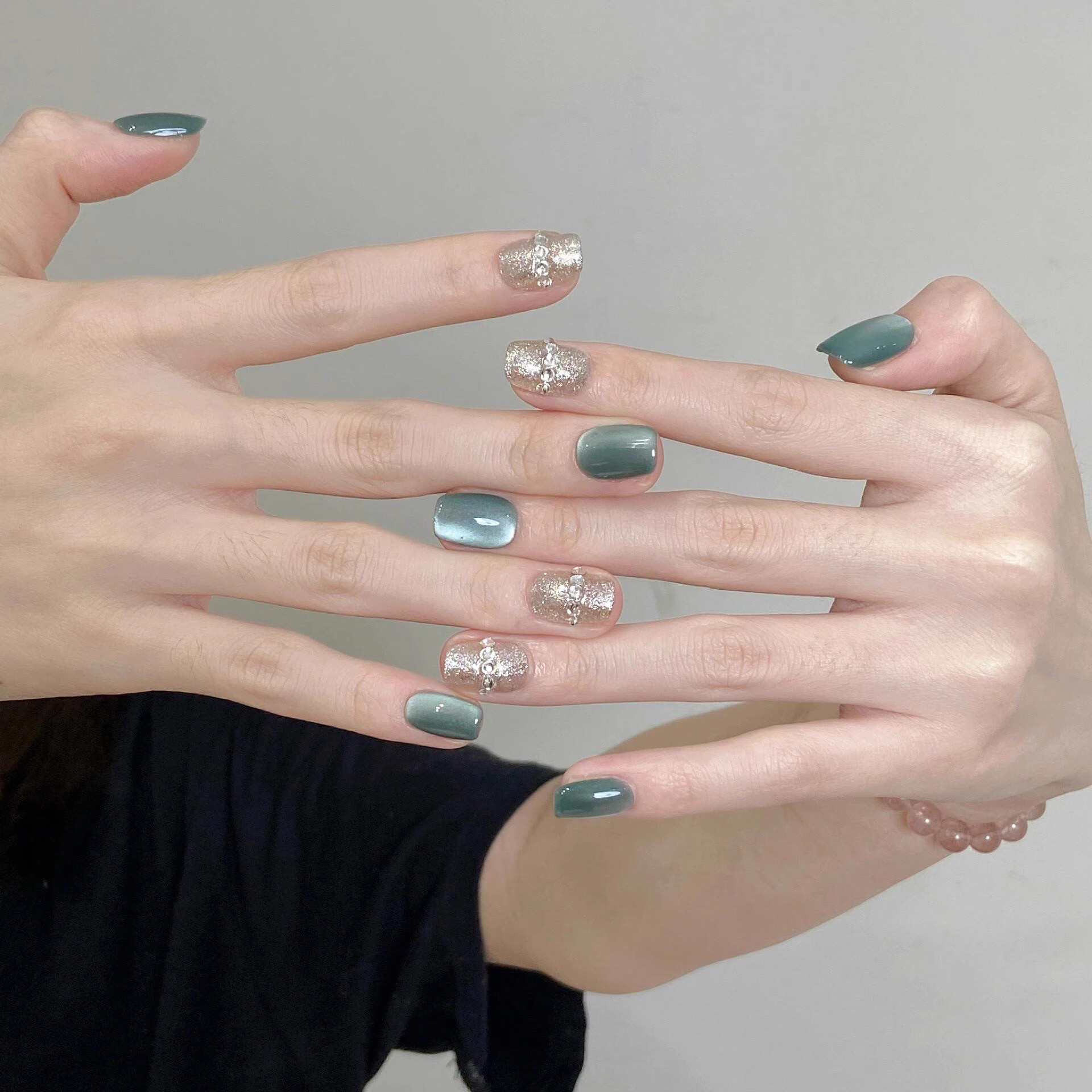 【海洋之星】纯手工穿戴甲猫眼新款简约美甲贴片裸色高级秋冬西柚,淘宝优惠券,粉丝福利购,淘宝优惠卷