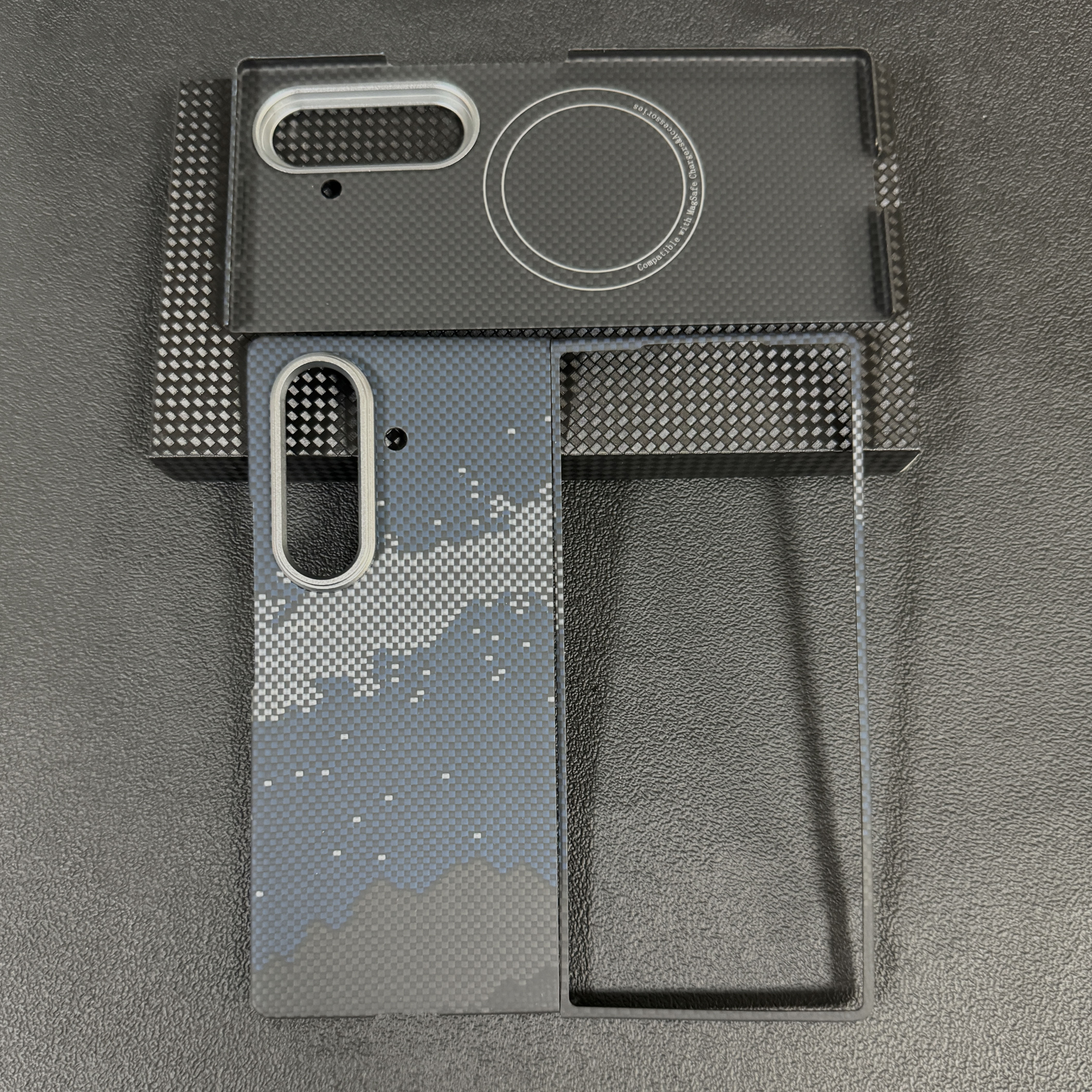 适用三星ZFold7凯夫拉手机壳折叠手机磁吸超薄保护壳中轴保护套 - 图1