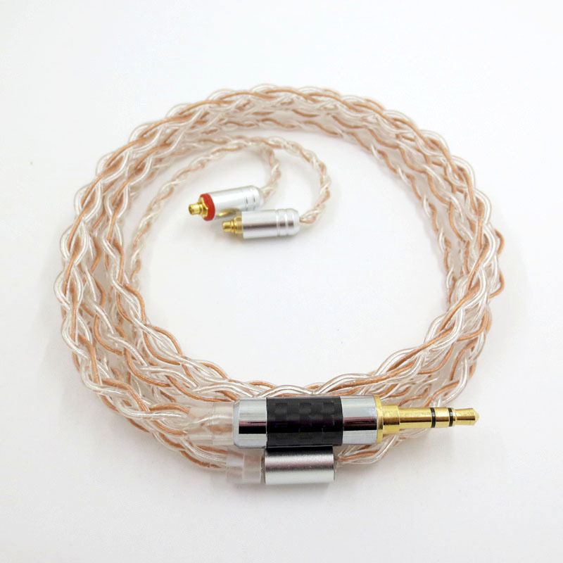 0.78 2PIN OCC镀银线MMCX耳机线适用SE215 SE535 N3AP 灰黄鹂 - 图0