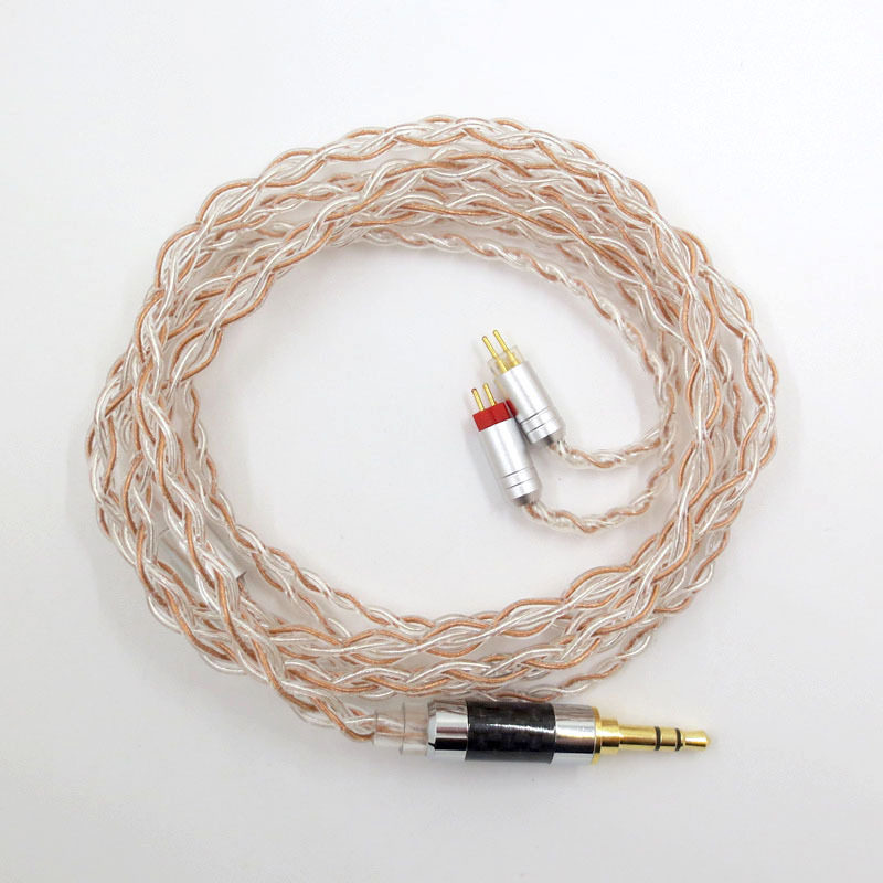 0.78 2PIN OCC镀银线MMCX耳机线适用SE215 SE535 N3AP 灰黄鹂 - 图1
