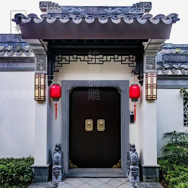 中式仿古砖门套线条砖雕定制收口条包边青砖垭口青石门框装饰石材 - 图0