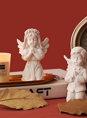 复古做旧祈福北欧风小雕塑摆件