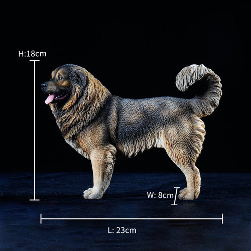 JXK 1/6仿真高加索牧羊犬模型巨型狗狗树脂摆件可配兵人玩偶手办 - 图0