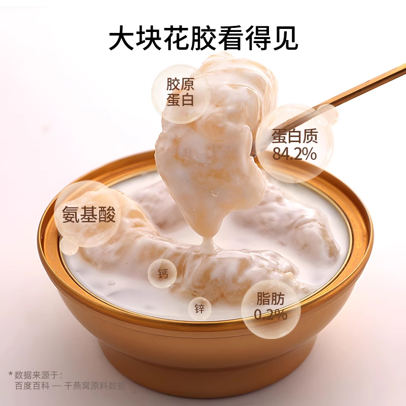 【线下同款 详情领券拍2】艾尚燕即食花胶鱼胶6碗含量70%代餐礼盒 - 图1