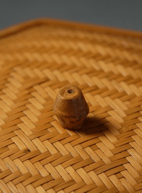 竹编大漆八角带盖防尘茶点收纳盒