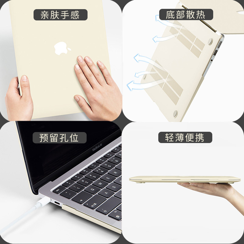 适用macbookpro13保护壳苹果电脑macbookair13英寸M2外壳macpro16笔记本2023新款M3贴膜全套pro14软壳15.3 - 图1