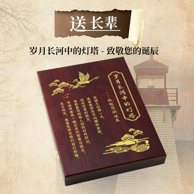 时光荏苒系列生日报纸专属礼盒激光雕刻木盒定制文字图片可修改,淘宝优惠券,粉丝福利购,淘宝优惠卷