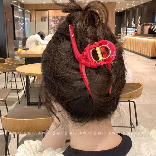 抓夹大号发量大15cm超大号鲨鱼夹发量多后脑勺发夹女2026新款高级 - 图0