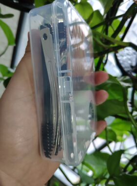 长方形带盖透明收纳盒子棉签首饰美目贴发卡鸭嘴夹化妆工具零件盒
