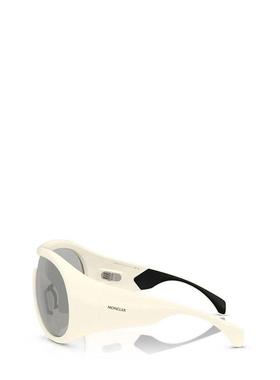 代购Moncler盟可睐女士太阳镜防紫外线抗眩光遮光轻便白色无框