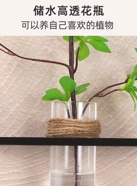 中古风餐厅装饰画水培绿植电视背景墙挂画蝴蝶复古餐桌墙面壁画