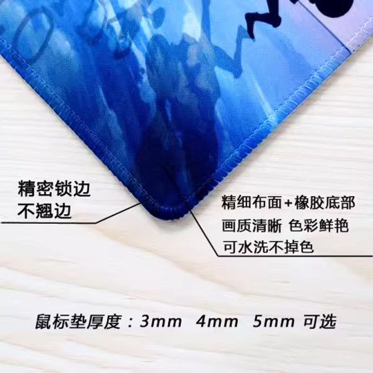Customized mouse pad, hemming, customized photo advertising logo notebook, small thick cartoon star diy pattern
