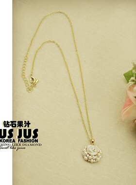 2026新款女项链山茶花项链女精致时尚小众设计感女生项链气质锁骨