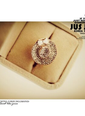 2026新款女戒指满钻戒指女精致时尚小众设计感女生小帽子可爱指环