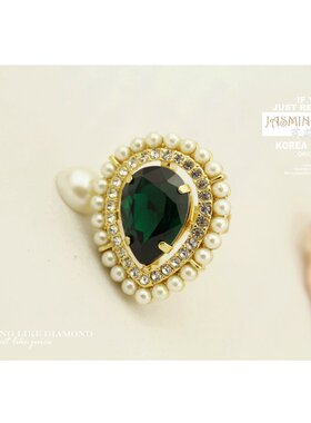 2026新款女生戒指小众设计高级感气质百搭祖母绿爱心戒指指环饰品