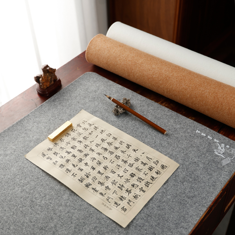 双逸皮毛画毡 毛毡垫桌垫书画学生毛毡布书法绘画桌布垫布文房用 - 图0