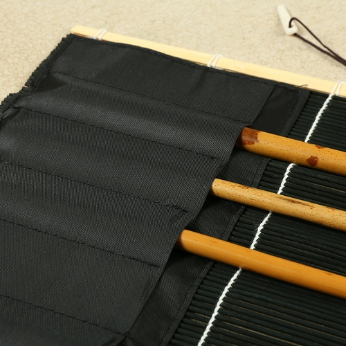 Черный пенал, штора, дышащий тканевый мешок, кисть для письма