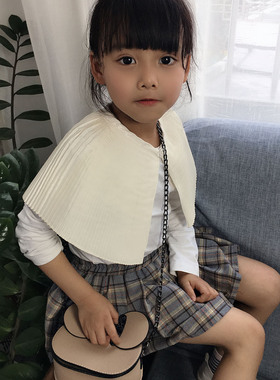 儿童春秋公主裙外搭小披肩假领子