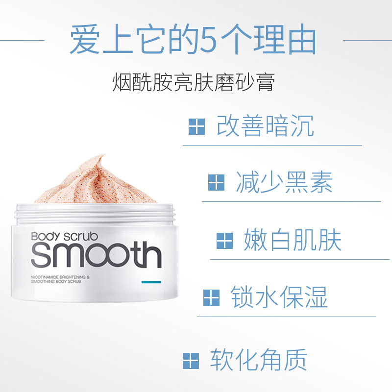 李医生烟酰胺身体乳磨砂膏嫩白全身 李医生有亿多身体磨砂