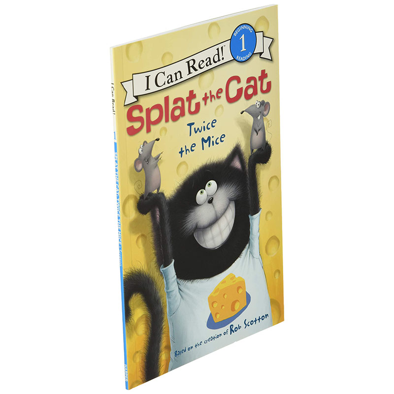 【特价】Splat the Cat: Twice the Mice，喵星人:比老鼠多一倍 英文原版图书籍进口正版 Scotton 儿童分阶（绝版） 善本图书