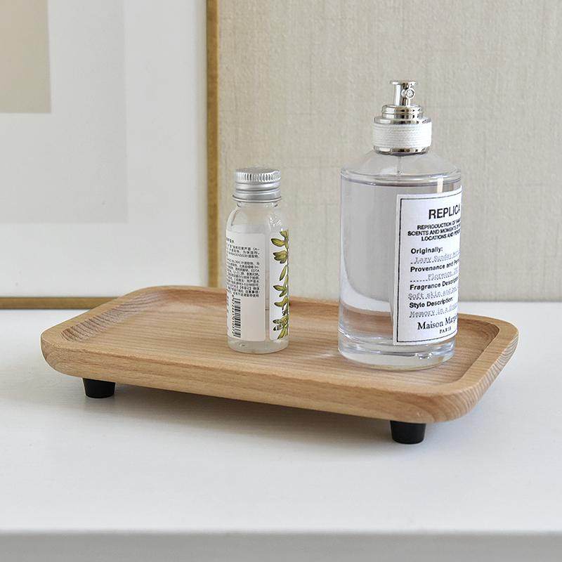 北欧实木托盘客厅桌面收纳化妆品托盘创意装饰摆件香薰带脚垫托盘,淘宝优惠券,粉丝福利购,淘宝优惠卷