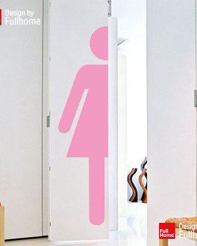 洗手间门公共厕所男女标识墙贴