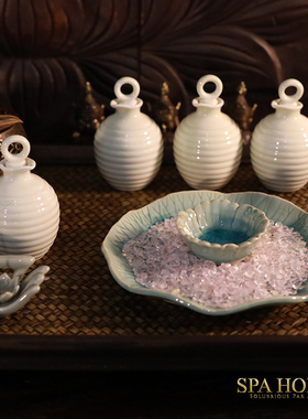 泰国进口小碗东南亚风陶瓷叶子