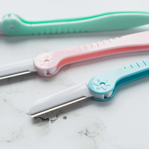 Бритва для бровей, бритва для бровей, безопасный складной набор для начинающих женщин, специальный инструмент для стрижки бровей для профессионального визажиста