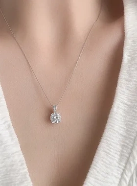 秋单钻2纯银八项链箭心克拉四爪八波光粼粼毛衣链意大利女式S925
