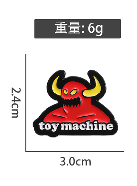 红色牛游戏机金属胸针背包衣服服装配饰别针笔袋徽章