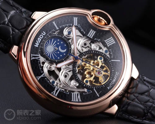 热卖2025时尚商务男表全自动机械表男士多功能飞轮蓝针气球圆手表 - 图0