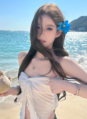 卡普里蓝调超显白蓝色花朵发夹