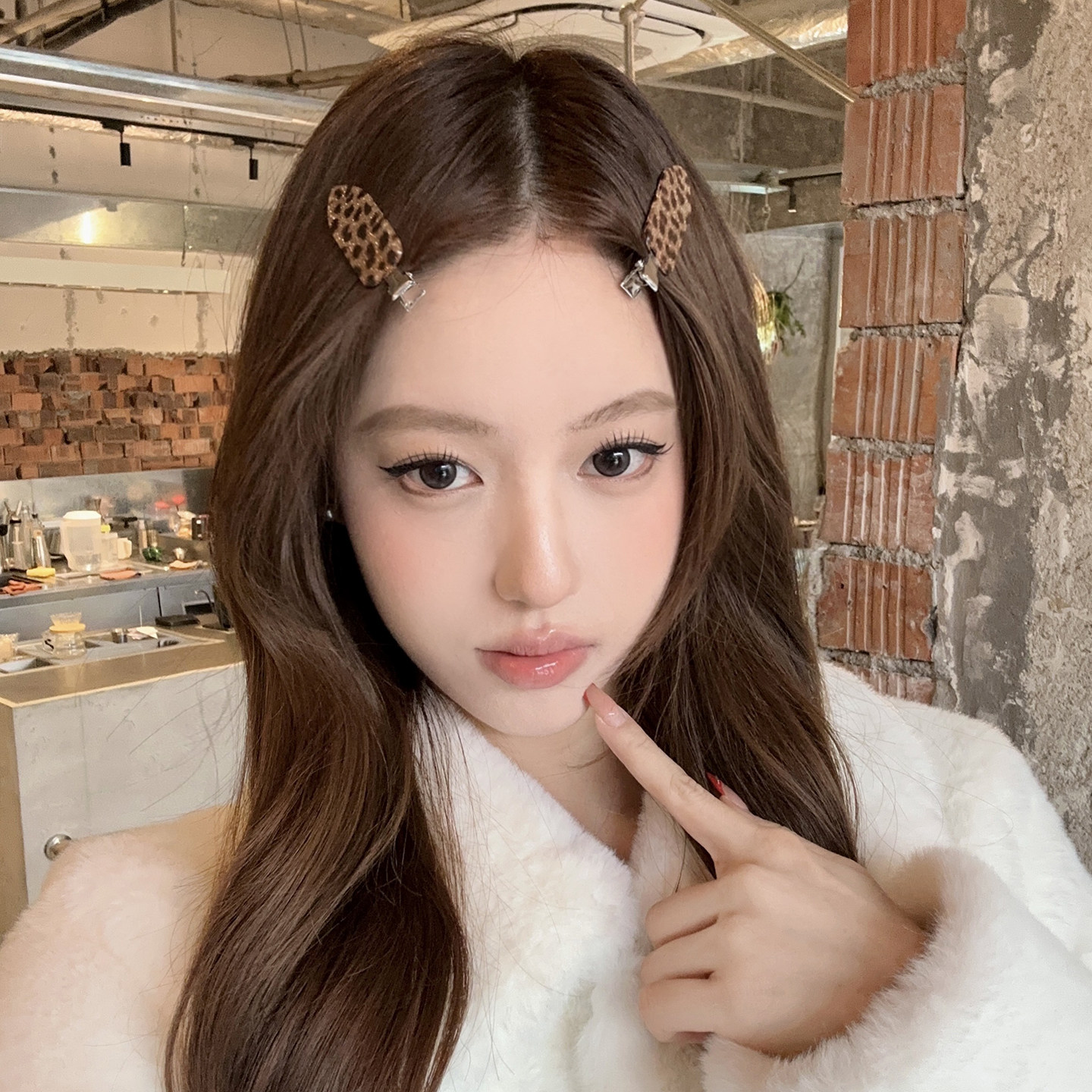 【蜜桃茶】韩女配方 复古豹纹无痕鸭嘴夹高级感侧边刘海夹子发卡,淘宝优惠券,粉丝福利购,淘宝优惠卷