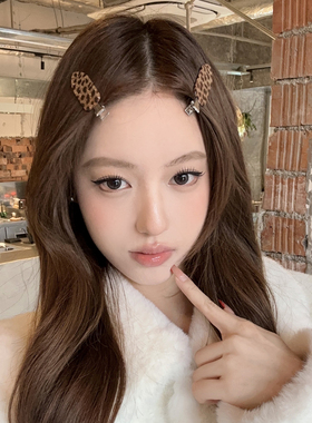 韩女配方复古豹纹无痕鸭嘴夹