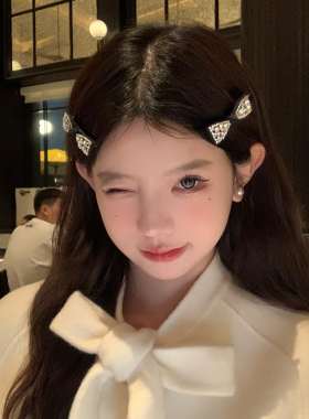 甜贵千金韩系蝴蝶结水钻发夹