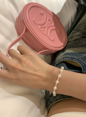 peachtea韩代爱心珍珠手链