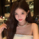 Hazy Moonlight ~ Thousand Gold Wind Flash Diamond Pearl Necklace