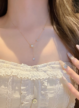 香家贵女满钻四叶草小蛮腰项链