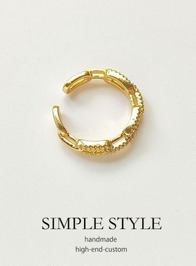 新款开口戒指女款百搭指环戒指小众设计气质时尚复古ins韩版E016