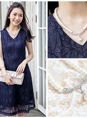 时尚款风法式复古旗袍珍珠项链