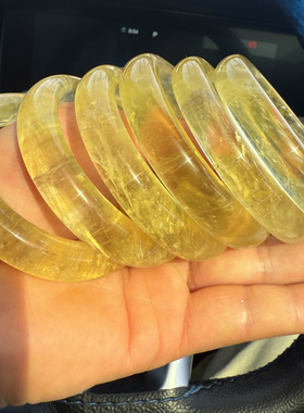 纯天然黄萤石手镯 工厂批发