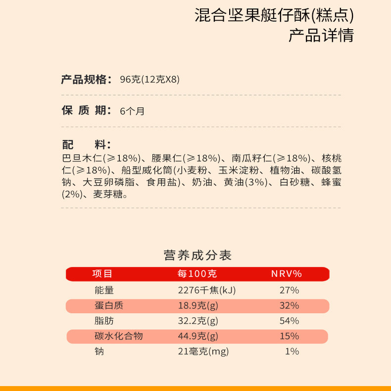 【百补】陶陶居混合坚果艇仔酥核桃仁广州特产坚果船零食伴手礼,淘宝优惠券,粉丝福利购,淘宝优惠卷
