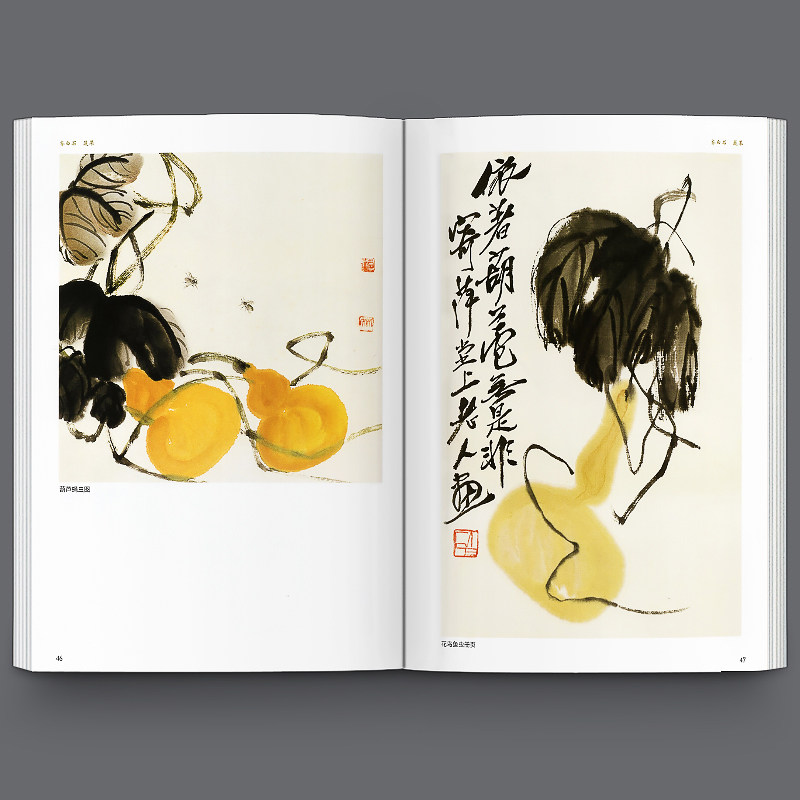 【正版书籍】齐白石画集 游鱼+蔬果+禽鸟+花卉+草虫 齐白石全集国画梅兰菊竹牡丹荷鱼虾蟹中国画技法教程真迹写意山水画水墨画册谱,淘宝优惠券,粉丝福利购,淘宝优惠卷