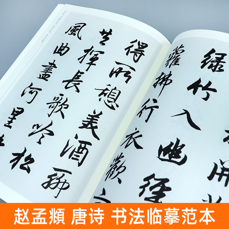 【8开76页】赵孟頫 唐诗 中国历代书法名家作品集字对照毛笔书法临帖集字古诗词赵孟俯行书书法字帖 临摹对照范本碑帖行楷 人美