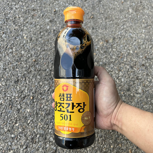 膳府酿造酱油501生抽炒酱炖拌凉菜寿司蘸料6个月天然发酵韩国进口 - 图0