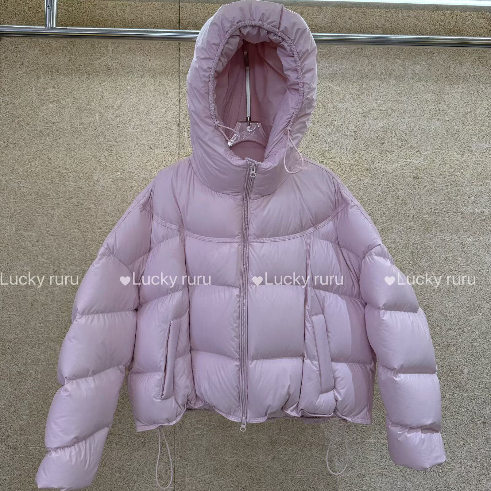 韩版连帽短款羽绒服女2025冬季新款纯色抽绳面包服外套潮,淘宝优惠券,粉丝福利购,淘宝优惠卷